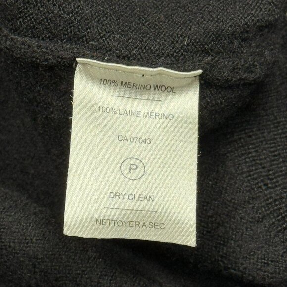 Garret Scott Extra Fine Merino Wool Sweater V-Neck Lightweight Black Small - Picture 4 of 4